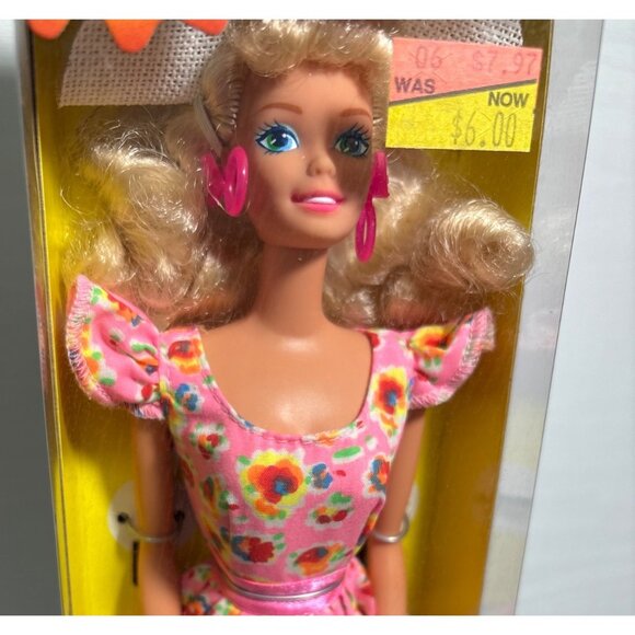 Barbie Style Doll In Floral Dress With Accessories 1994 New in Box 12292 - Picture 2 of 9